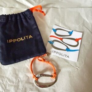 ippolita bracelet sterling silver orange cord 6.5 in